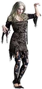 Scary Fun World Living Dead Zombie Womens Halloween Costume FREE 
