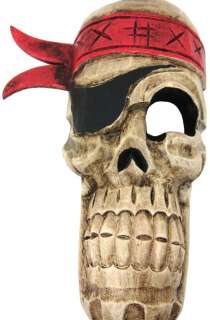 Scratch and Dent` Cool Wooden Pirate Skull Sword Wall Hanging  