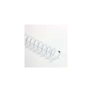  8mm Clear 51 Pitch Spiral Binding Coil   100pk Clear 