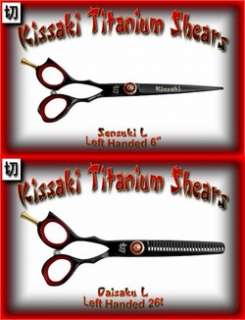 Kissaki Pro Hair Left Hand 6 & 26t Black Shears Combo  