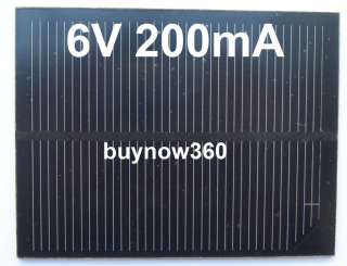 New 5 PCS 6V 200mA 1.2W Solar Panel Power Cell Charger  