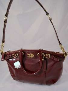 NWT Coach ORCHID Madison Sophia Satchel Patent Leather 18613 $378 