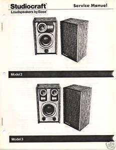 Original Bose Service Manual Studio Craft Speakers  