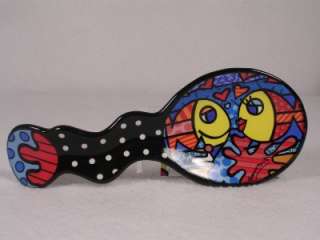   Romero Britto Colorful Deeply In Love  Fish Spoon Rest NIB  