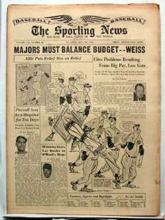 Jul 30,1952 SPORTING NEWS Frank Shea/Waner HOF/Griffith  