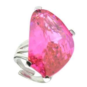  Large Pink Cocktail Ring: Jewelry
