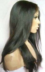 Silk Top Cap Lace Front Wig Custom Made Silky Straight Indian Remy 