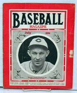 July 1935 BASEBALL MAGAZINE Greenberg/Gehrig/McCarthy  