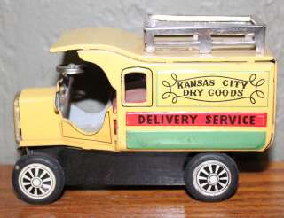   MAR KANSAS CITY DRY GOODS DELIVERY TRUCK FRICTION TIN TOY JAPAN  