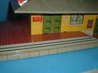 1950s Marx Glendale Train Station Play Set Tin Litho Building  