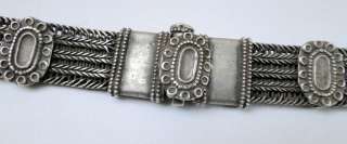 vintage antique sterling silver belt buckle  