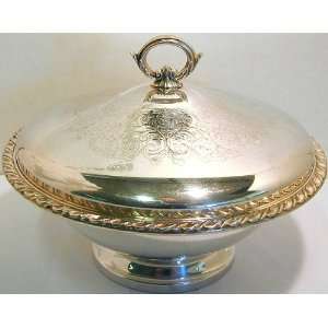   WM A Rogers ornate silverplate covered serving dish: Home & Kitchen