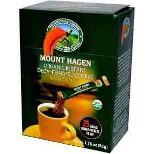 Mount Hagen Organic Single Serve Instant Decaf Coffee Stick Packs, 25 