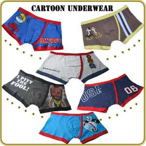   Cartoon Boxer Brief Mens Underwear Size L XL Multi Colors #W  