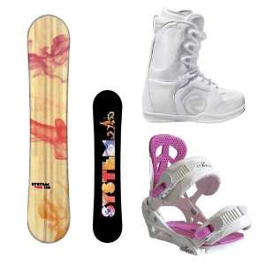   Snowboard Package + Siren Leaf Snowboard+ Flow Snowboard Boots Size 8