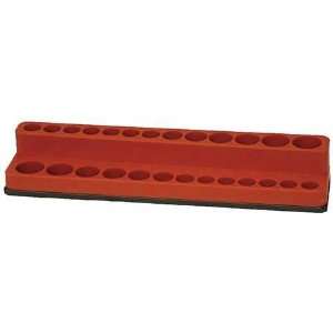  Socket/Wrench Holders Tool Organizer,Sockets,1/4 Dr,Red 