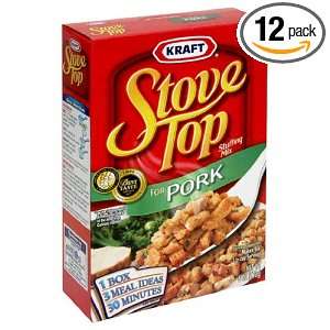 Stove Top Stuffing Mix, Pork, 6 Ounce Boxes (Pack of 12)  