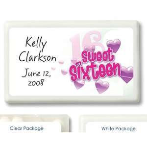 Wedding Favors Heart Bubble Design Sweet Sixteen Personalized Mint 