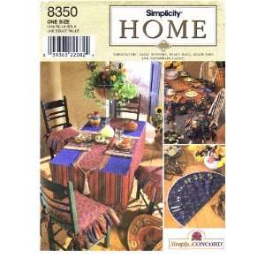  Sewing Pattern Placemats Table Runner Chair Pads Napkins Tablecloth 