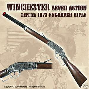 Winchester Lever Action 1873 Engraved Rifle 38 Replica  