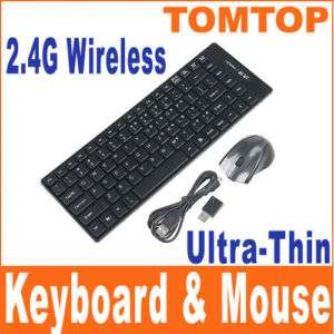 4G Wireless Ultra Thin Keyboard Mouse & USB Receiver  