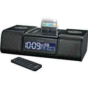  New Black Clock Radio With Audio System For iPod/iPhone 