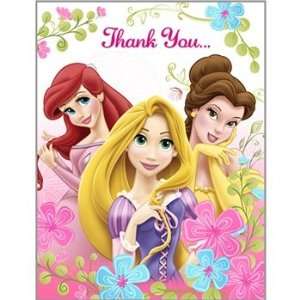   Party Thank You Notes   Disney Princess Thank You Cards   8 Count