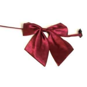  Womens bow tie clip on style (Burgundy) 