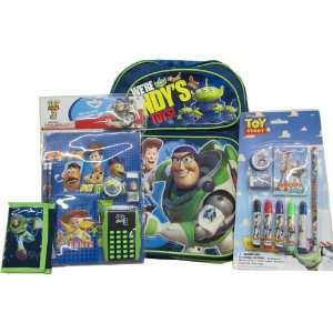   Toy Story Larget Backpack Bundle with School Supplies Set Toys