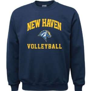 New Haven Chargers Navy Youth Volleyball Arch Crewneck Sweatshirt 