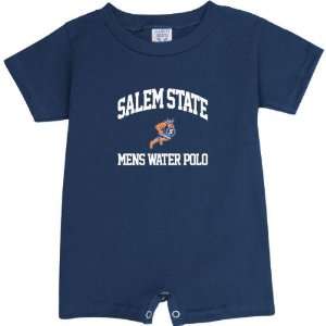 Salem State Vikings Navy Mens Water Polo Arch Baby Romper  