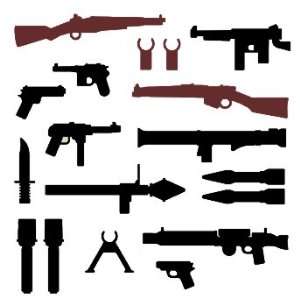   Lego Style World at War Weapons Pack (7 Pieces) Toys & Games